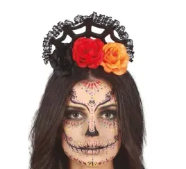 opaska-tiara-los-muertos-roza-roze-czerwony-pomaranczowy-czarny