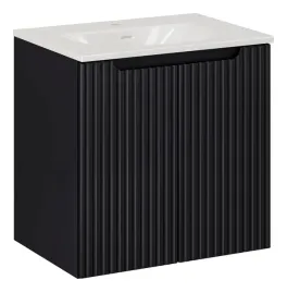 czarna-szafka-z-umywalka-do-lazienki-60-cm-wiszaca-ryflowane-fronty-2-drzwi