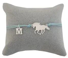 bransoletka-sznurkowa-konik-kon-literka-srebro-925