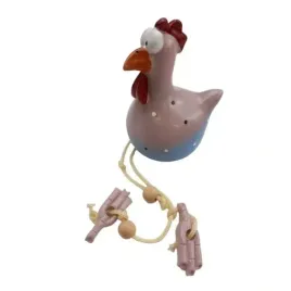 recznie-malowana-figura-zywica-ogrod-kogut-niebies