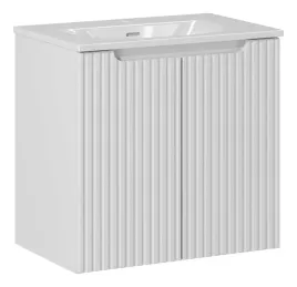 biala-szafka-z-umywalka-do-lazienki-60-cm-wiszaca-ryflowane-fronty-2-drzwi