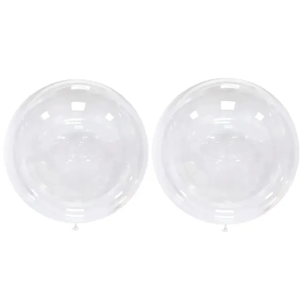 Balon transparentny bobo pcv 45 cm 18" 2 szt dekoracje wesele urodziny