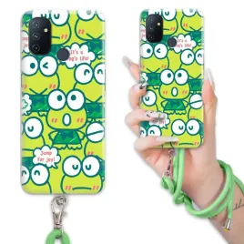 etui-do-oneplus-nord-n100-5g-case-bajka-keroppi-sznurek-zielony-mix-wzorow