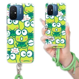 etui-do-xiaomi-redmi-11a-case-wytrzymaly-bajka-keroppi-sznurek-zielony-wz