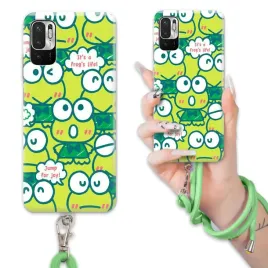 etui-do-xiaomi-poco-m3-pro-case-wytrzymaly-bajka-keroppi-sznurek-zielony-wz