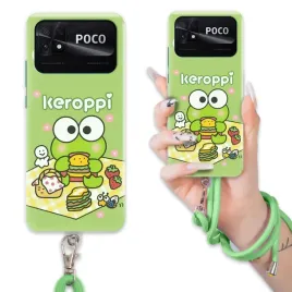etui-do-xiaomi-poco-c40-case-wytrzymaly-bajka-keroppi-sznurek-zielony-wz