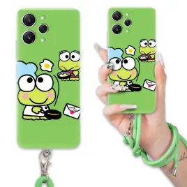 etui-do-xiaomi-redmi-12-4g-case-wytrzymaly-bajka-keroppi-sznurek-zielony-wz