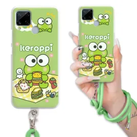 etui-do-realme-c15-case-wytrzymaly-bajka-keroppi-sznurek-zielony-mix-wzor