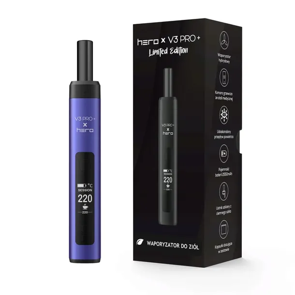 Waporyzator XMAX V3 PRO+ X Hero Limited Edition PERI do suszu ziół CBD