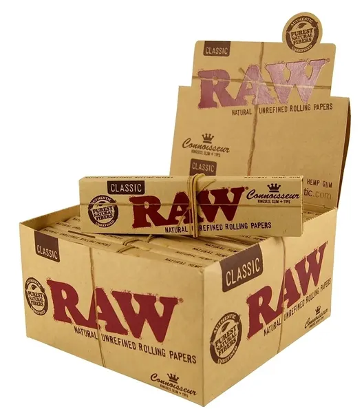 Bibułki bletki RAW Organic KS Slim plus filtry BOX 24szt