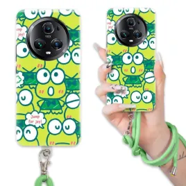 etui-do-huawei-honor-magic-5-pro-case-bajka-keroppi-sznurek-zielony-wzory