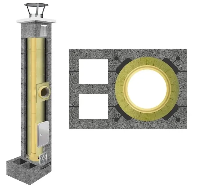 Komin ceramiczny system kominowy KW2 fi 200 9m zestaw izolowany ocieplony