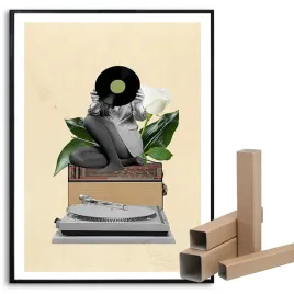 plakat-dekoracyjny-obraz-a3-297x42cm-gramofon-winyle-abstrakcja-mix-wzory