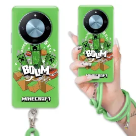 etui-do-huawei-magic-6-lite-case-dla-chlopca-sznurek-zielony-minecraft-wz
