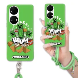 etui-do-huawei-p50-case-dla-chlopca-sznurek-zielony-minecraft-mix-wzorow