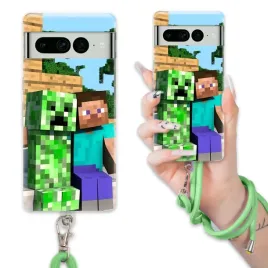 etui-do-google-pixel-7-pro-case-dla-chlopca-sznurek-zielony-minecraft-wz