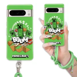 etui-do-google-pixel-8-pro-case-dla-chlopca-sznurek-zielony-minecraft-wz