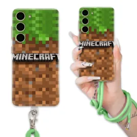 etui-do-samsung-s24-case-dla-chlopca-sznurek-zielony-minecraft-mix-wzorow