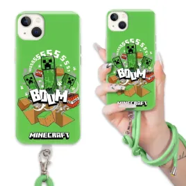 etui-do-iphone-15-plus-case-dla-chlopca-sznurek-zielony-minecraft-mix-wz