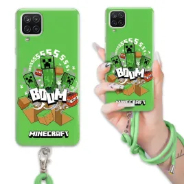etui-do-samsung-a12-5g-case-dla-chlopca-sznurek-zielony-minecraft-mix-wz