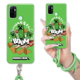 etui-do-oppo-a33-case-dla-chlopca-sznurek-zielony-minecraft-wiele-wzorow