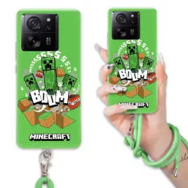 etui-do-xiaomi-13t-case-dla-chlopca-sznurek-zielony-minecraft-mix-wzory