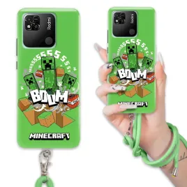 etui-do-xiaomi-redmi-10a-case-dla-chlopca-sznurek-zielony-minecraft-wz
