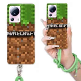 etui-do-xiaomi-13-lite-case-dla-chlopca-sznurek-zielony-minecraft-mix-wz