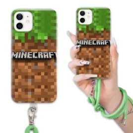 etui-do-iphone-12-case-dla-chlopca-sznurek-zielony-minecraft-wiele-wzorow