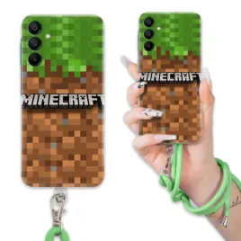 etui-do-samsung-a15-5g-case-dla-chlopca-sznurek-zielony-minecraft-mix-wz
