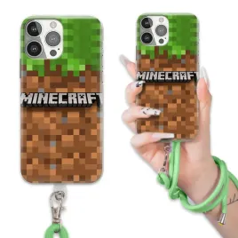 etui-do-iphone-13-pro-case-dla-chlopca-sznurek-zielony-minecraft-wzory