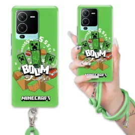 etui-do-vivo-s15-pro-case-dla-chlopca-sznurek-zielony-minecraft-wzorow