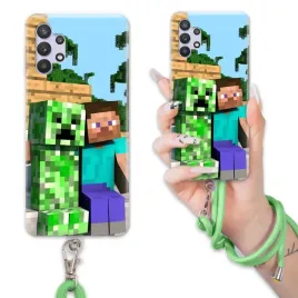 etui-do-samsung-m32-5g-case-dla-chlopca-sznurek-zielony-minecraft-mix-wz