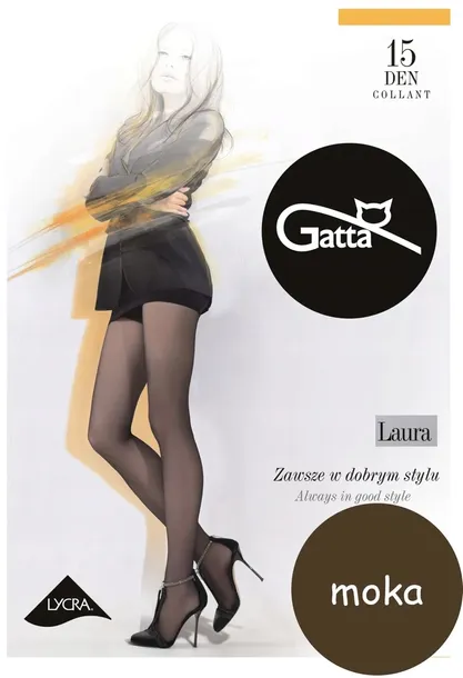 GATTA rajstopy LAURA 15 den LYCRA moka # 3 M