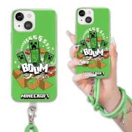 etui-do-iphone-13-case-dla-chlopca-sznurek-zielony-minecraft-wiele-wzorow