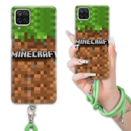 etui-do-samsung-a12-case-dla-chlopca-sznurek-zielony-minecraft-mix-wzorow