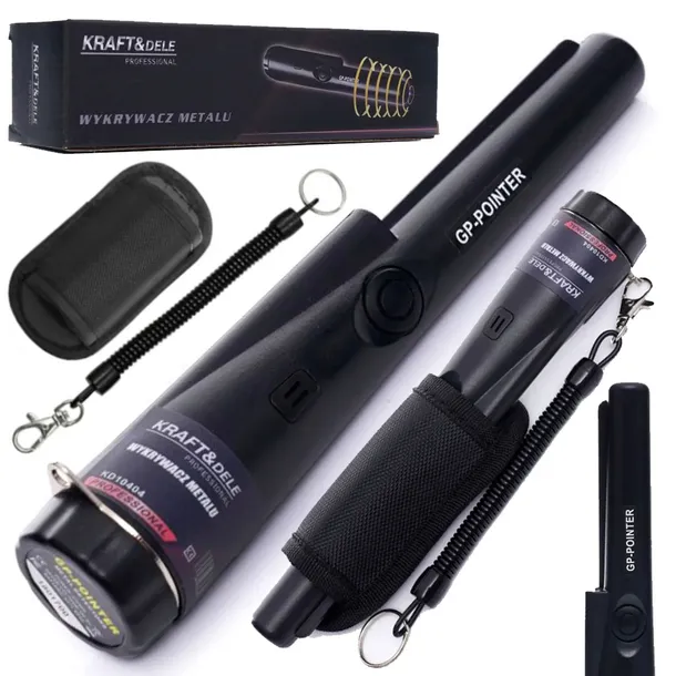 RĘCZNY WYKRYWACZ METALI GP-POINTER Z LATARKĄ LED PREZENT