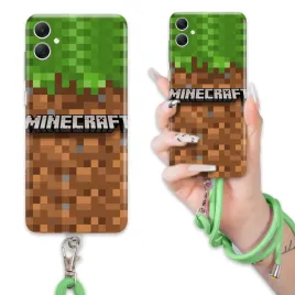 etui-do-samsung-a05-case-dla-chlopca-sznurek-zielony-minecraft-mix-wzorow