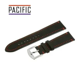 pasek-do-zegarka-pacific-20-mm-czarny-czerwona-nic-skorzany