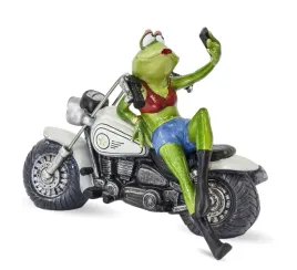 figurka-zaba-zabka-zielona-motor-selfie-dekoracja