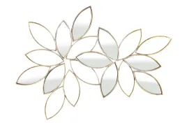 dekoracja-scienna-lusterka-zlota-metalowa-lustro-kwiaty
