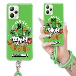 etui-do-realme-c35-case-dla-chlopca-sznurek-zielony-minecraft-mix-wzory