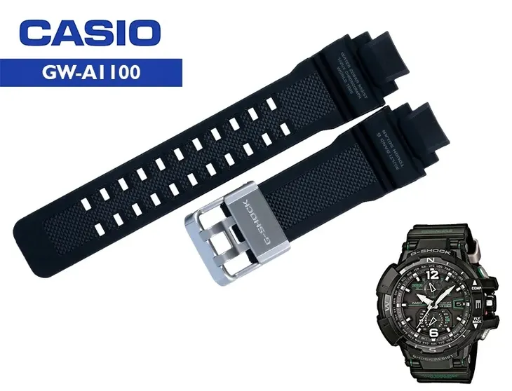 Pasek Casio GW-A1100-1A czarny gumowy elegancki teleskopy GRATIS