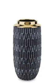 wazon-czarny-zloty-ceramiczny-flakon
