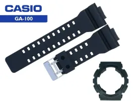 komplet-pasek-casio-ga-100-gshock-czarny-i-bezel-ciemny-zielony-oryginal