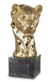 figurka-leopard-glowa-zlota-czarna-dekoracja