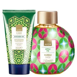 avon-zestaw-2-kosmetykow-plyn-do-kapieli-250-ml-szarlotka-krem-awokado