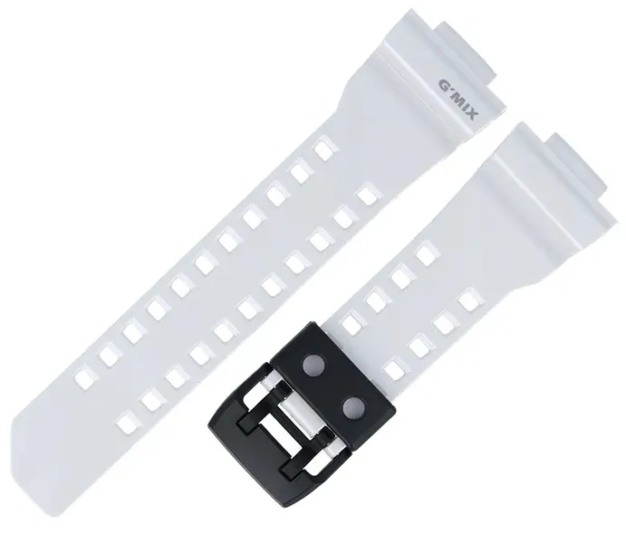 pasek-do-casio-gba-400-7c-bialy-polysk-16mm-wzor-dominujacy-bez-wzoru