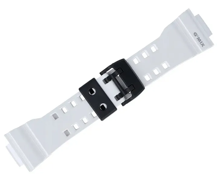 pasek-do-casio-gba-400-7c-bialy-polysk-16mm-kolor-sprzaczki-czarny