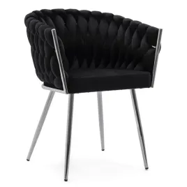 krzeslo-tapicerowane-do-jadalni-czarne-srebrne-nogi-nowoczesne-welurowe